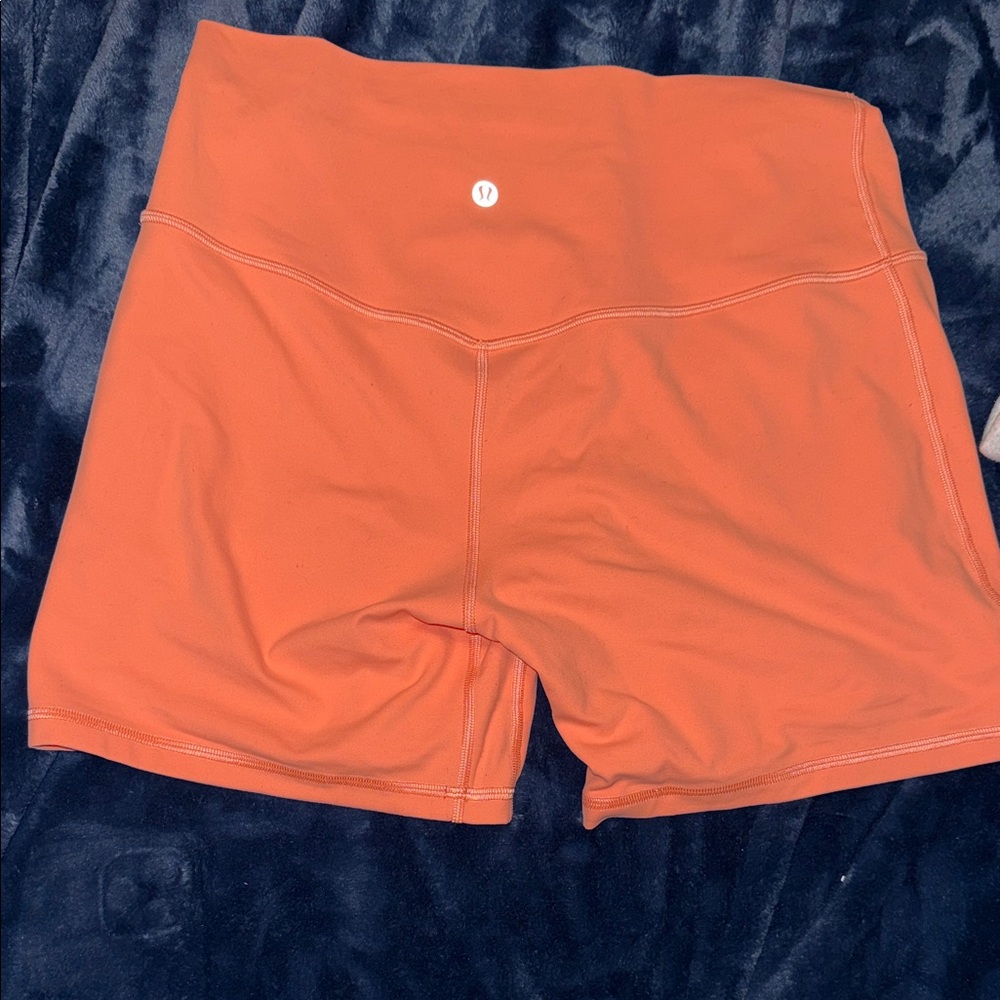 lululemon athletica Vibrant Orange Bike Shorts